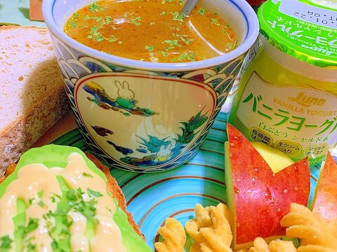 茄子のピクルスと玉ねぎの簡単スープ